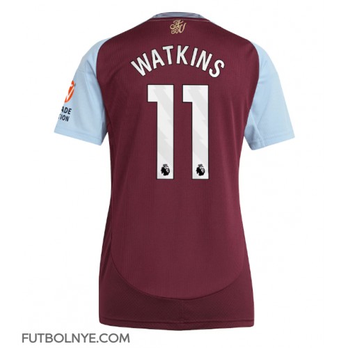 Camiseta Aston Villa Ollie Watkins #11 Primera Equipación para mujer 2024-25 manga corta